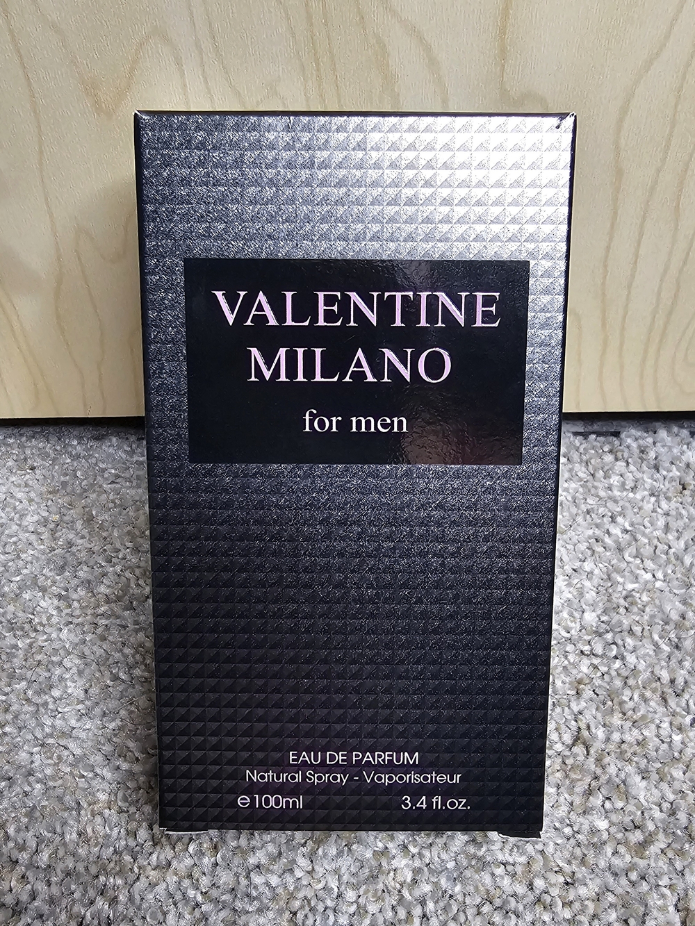 Valentine Milano Fragrance Box in Black with Pink Logo